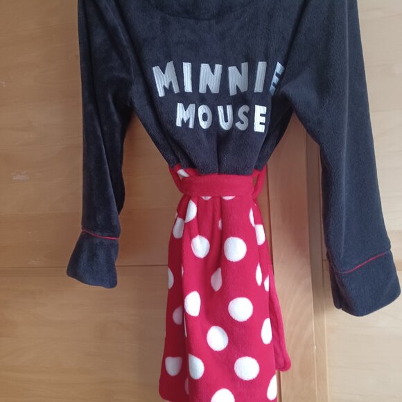NEW Disney Minnie Mouse Hooded Robe - size Small - Picture 3 of 6